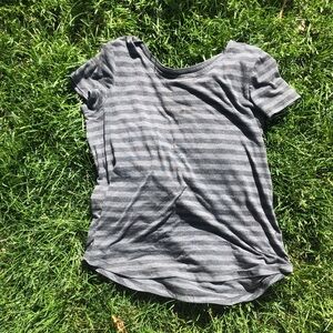 Gap black and grey striped shirt